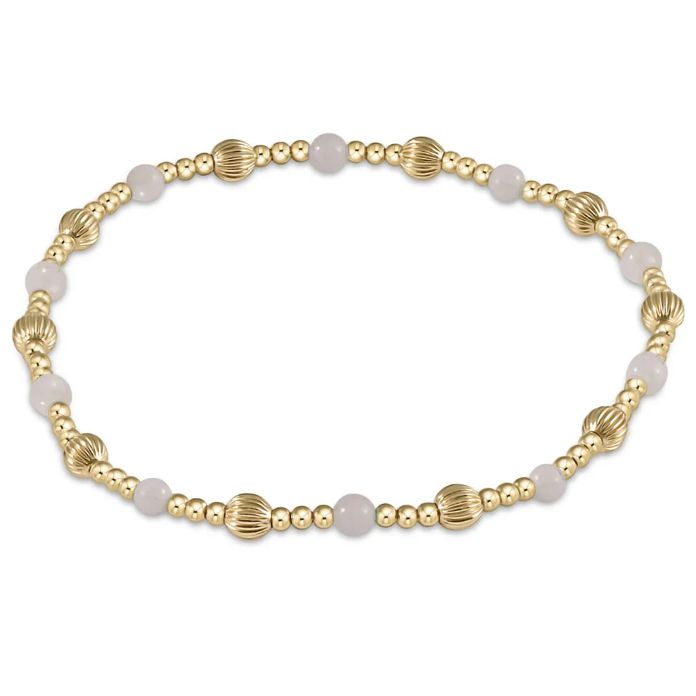 Gemstone Dignity Sincerity Pattern 4mm Bead Bracelet - Moonstone