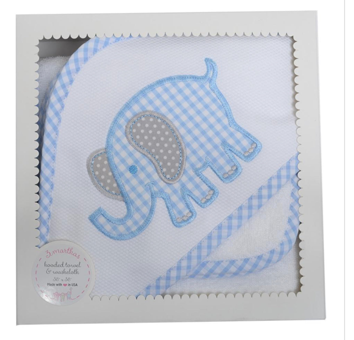 3 Marthas | Elephant Boxed Hooded Towel Set