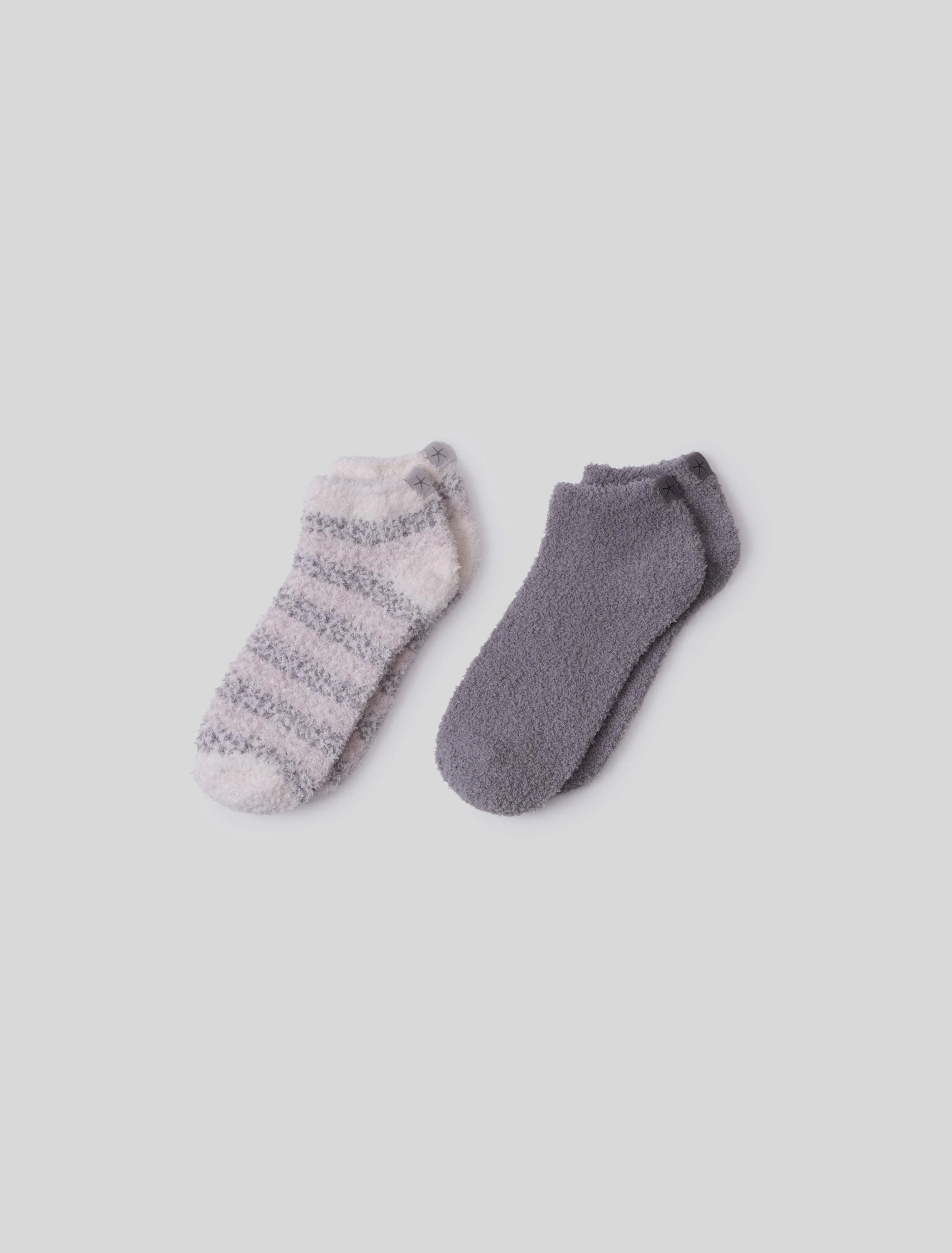 Barefoot Dreams | CozyChic® Heathered Stripe Ankle Socks Set