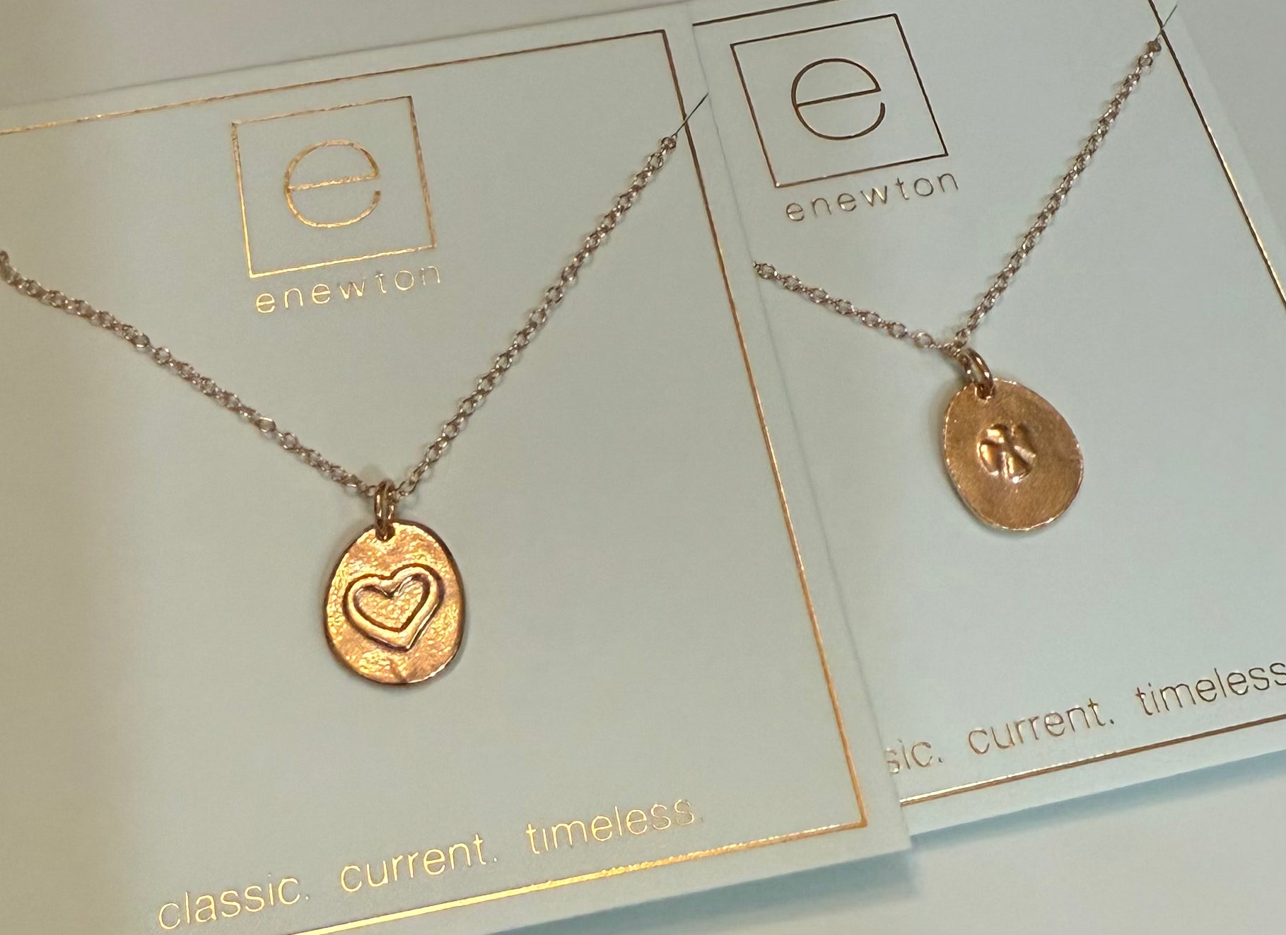 eNewton | 16" Gold Necklace - Inspire Love Small Gold Charm