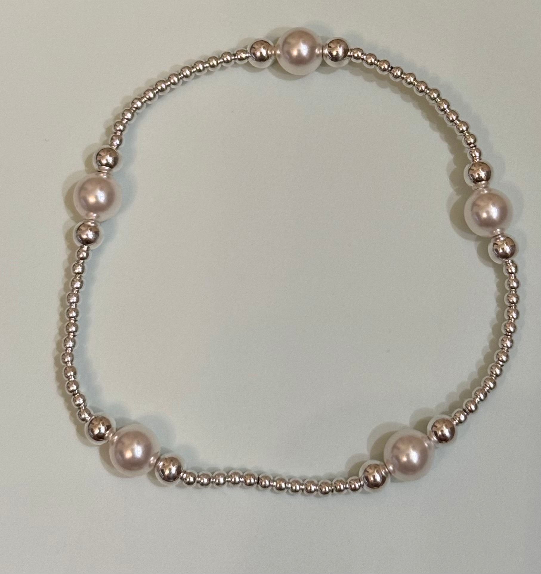 eNewton | Purpose Pearl 6mm Bead Bracelet - Sterling