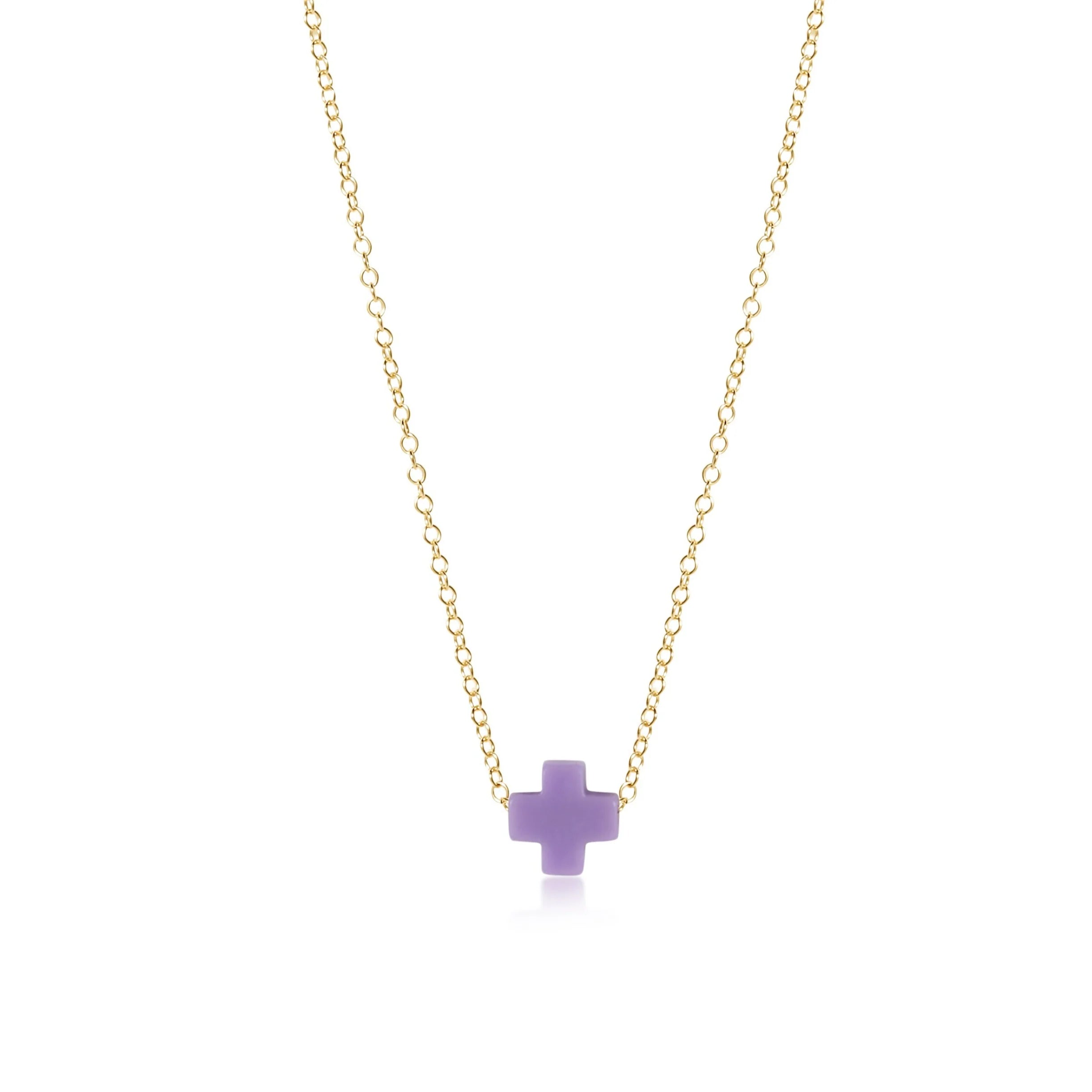 eNewton 16” Necklace Gold - Signature Cross