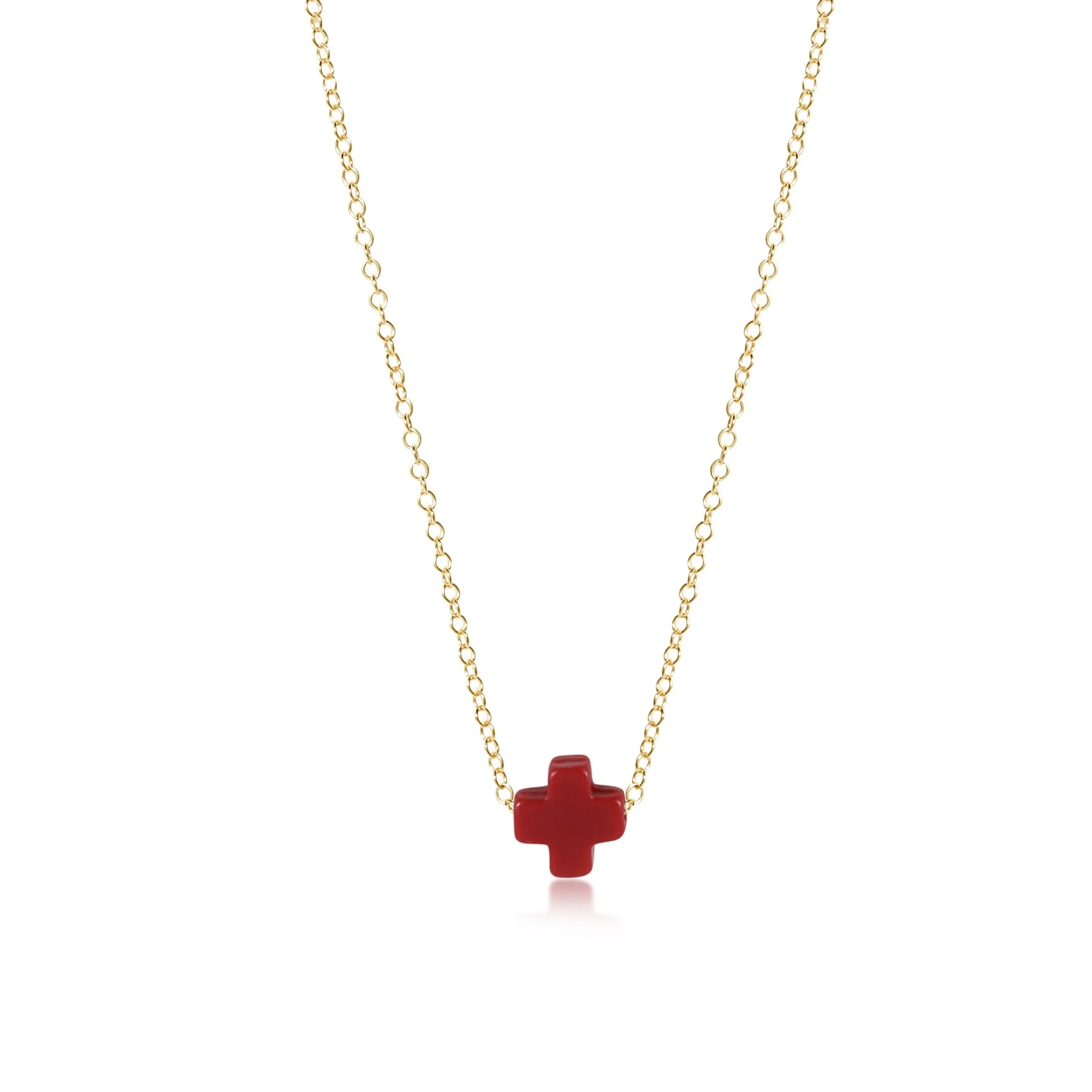 eNewton 16” Necklace Gold - Signature Cross