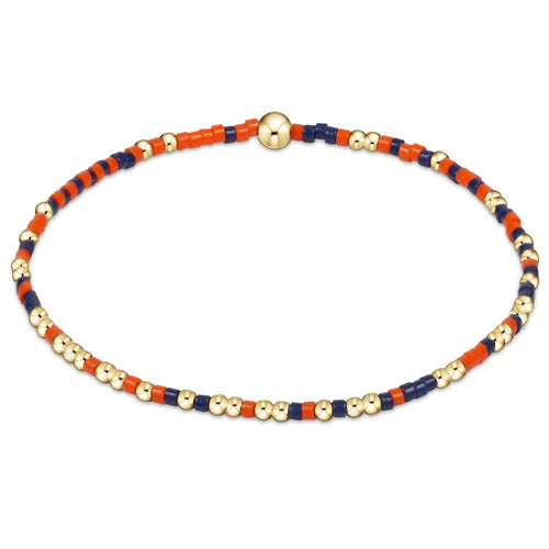 eNewton | Gameday Hope Unwritten Bracelets - Bright Orange & Matte Navy