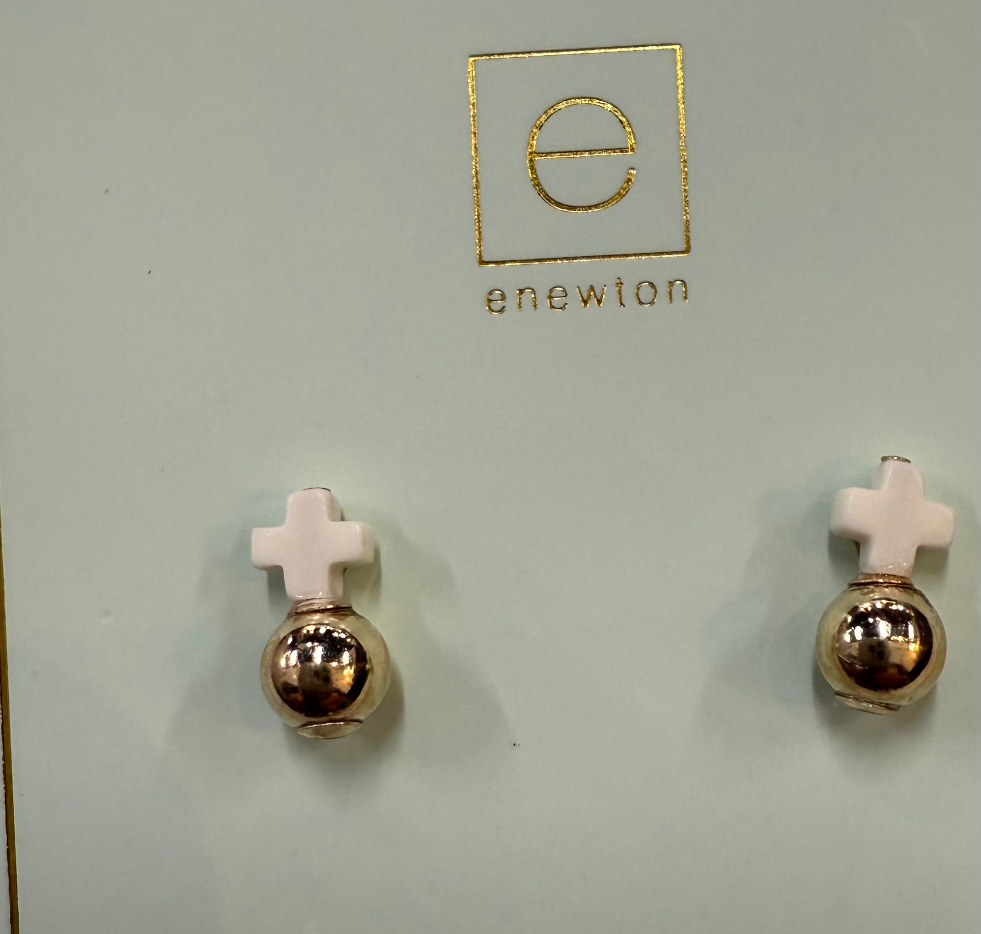 eNewton | Signature Cross Small Stud - Classic Gold