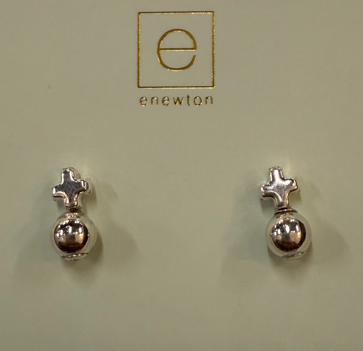 eNewton | Signature Cross Small Stud - Classic Gold