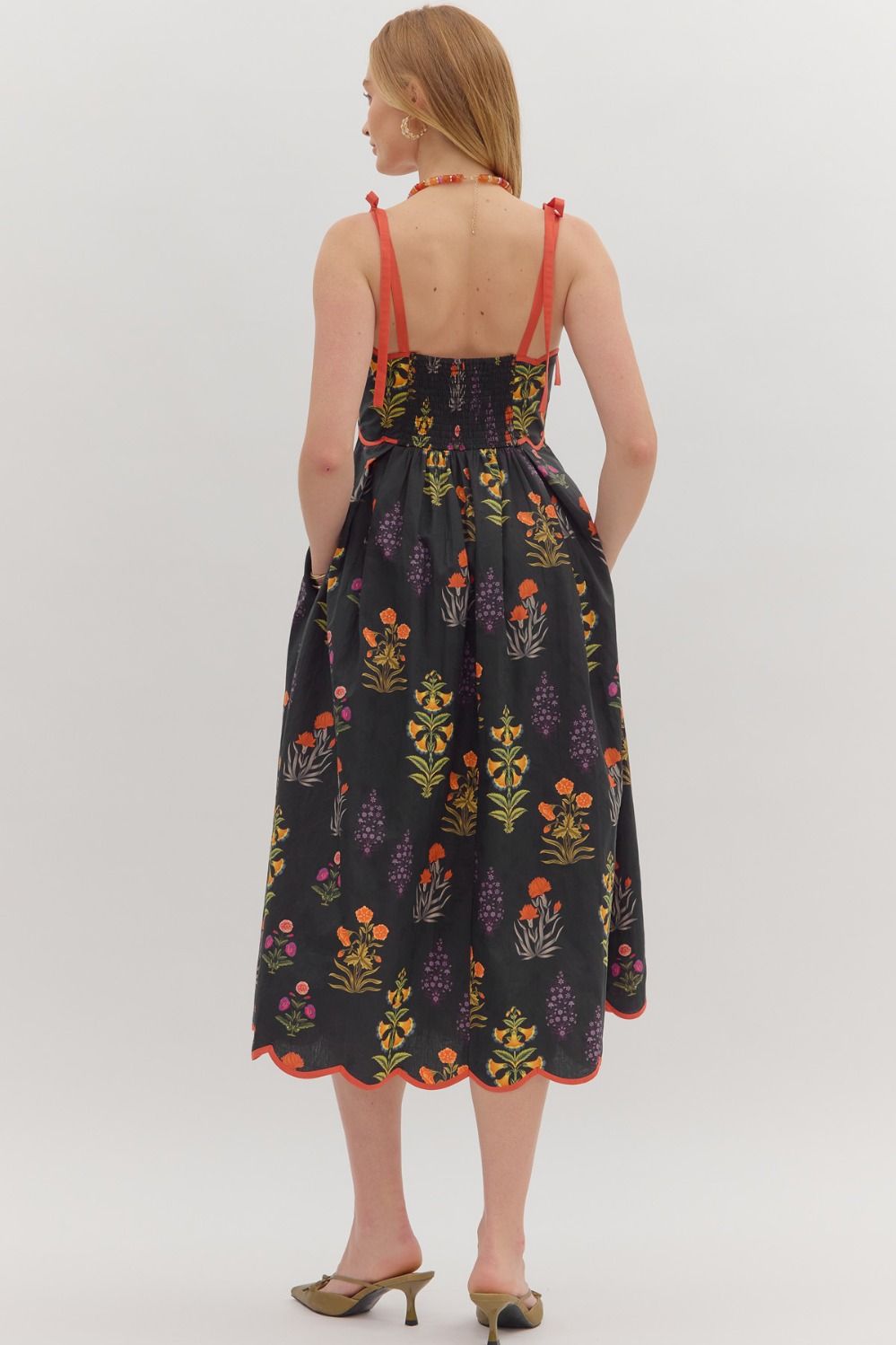 Julie Floral Print Midi Dress