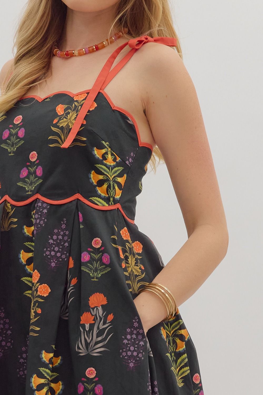 Julie Floral Print Midi Dress