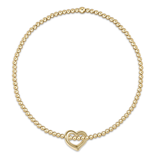egirl | Classic 2mm Bracelet - Love Small Gold Charm