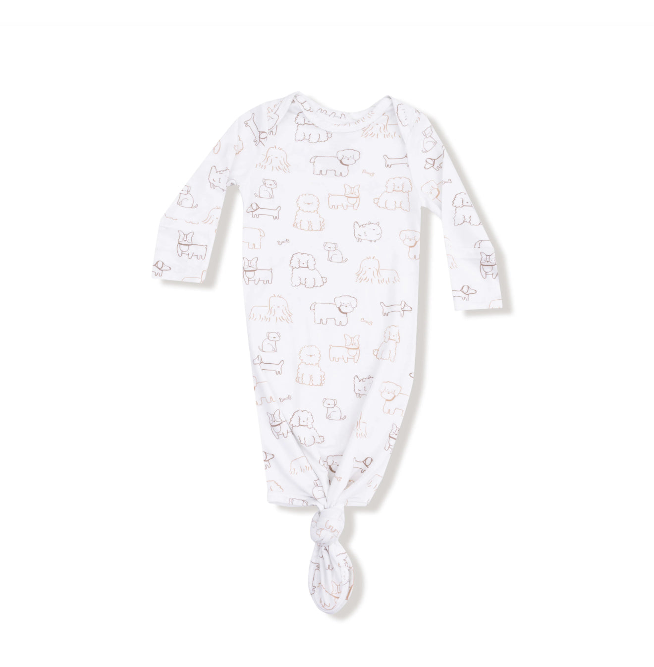 Angel Dear | Neutral Pups Knotted Gown 0-3 M