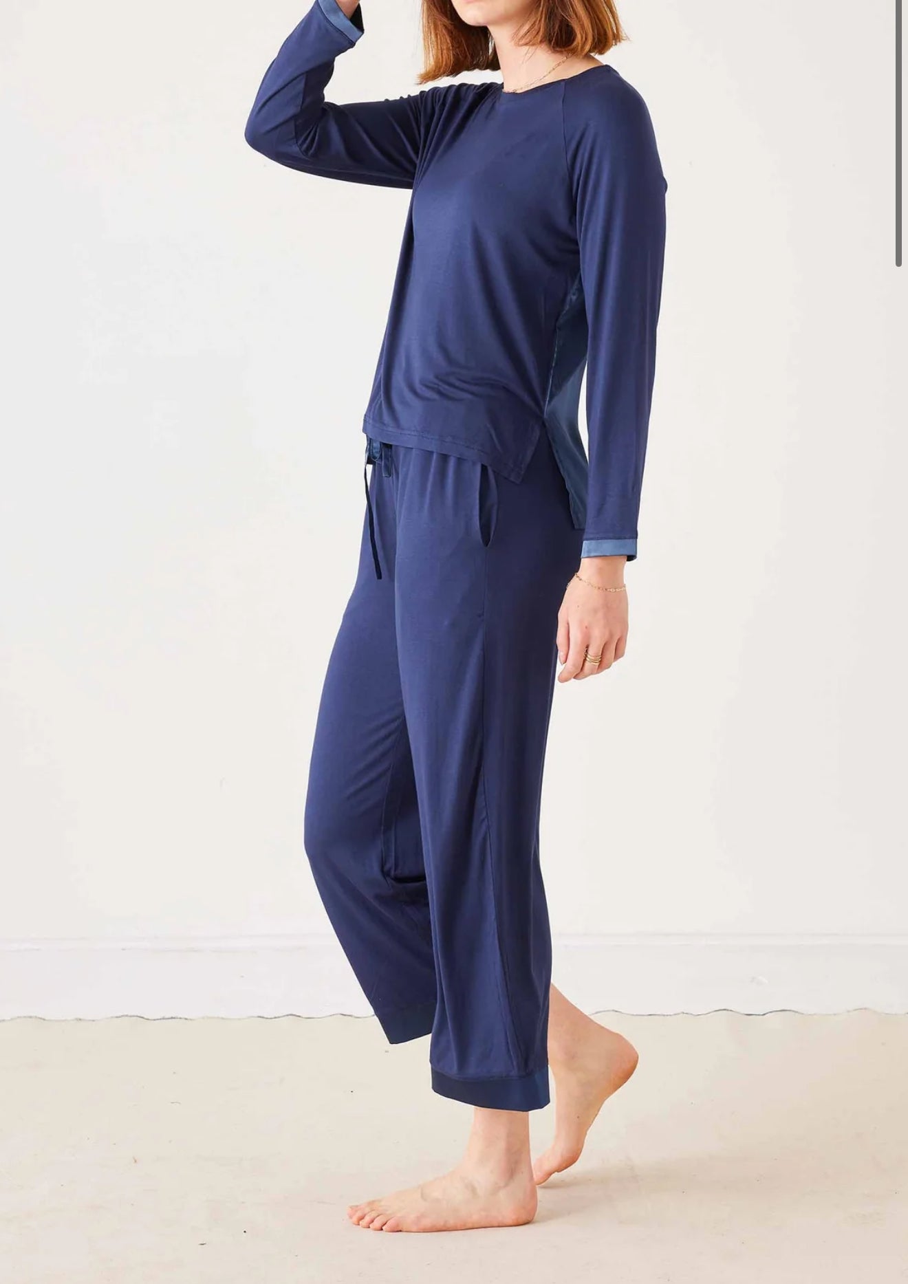 MERSEA | Satin Sailor Modal Pajama Set