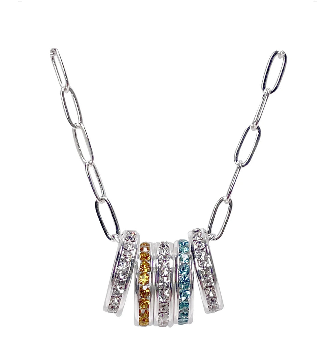 Maya J | Thin Paper Clip Chain White Gold