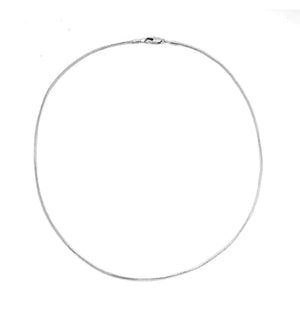 Maya J | Birthstone Charm Necklaces - Thin Snake Chain White Gold
