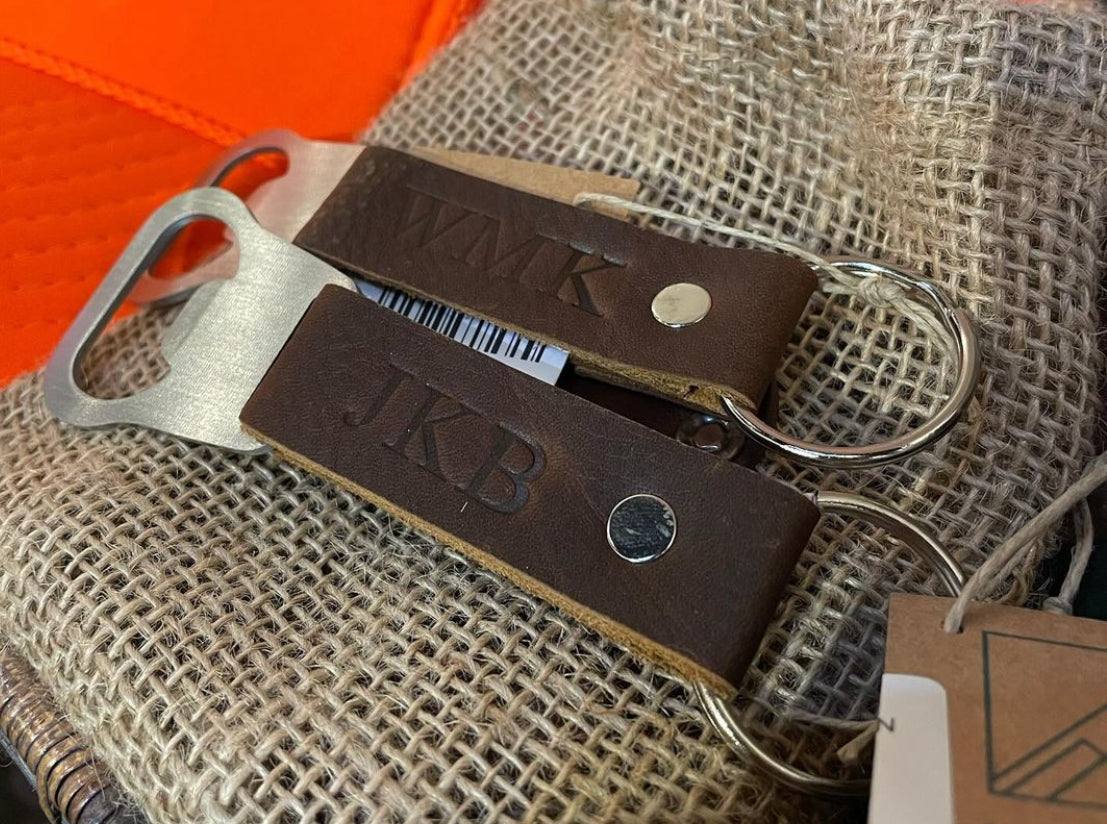 Blu Mountain | Leather Bottle Opener Key Chain