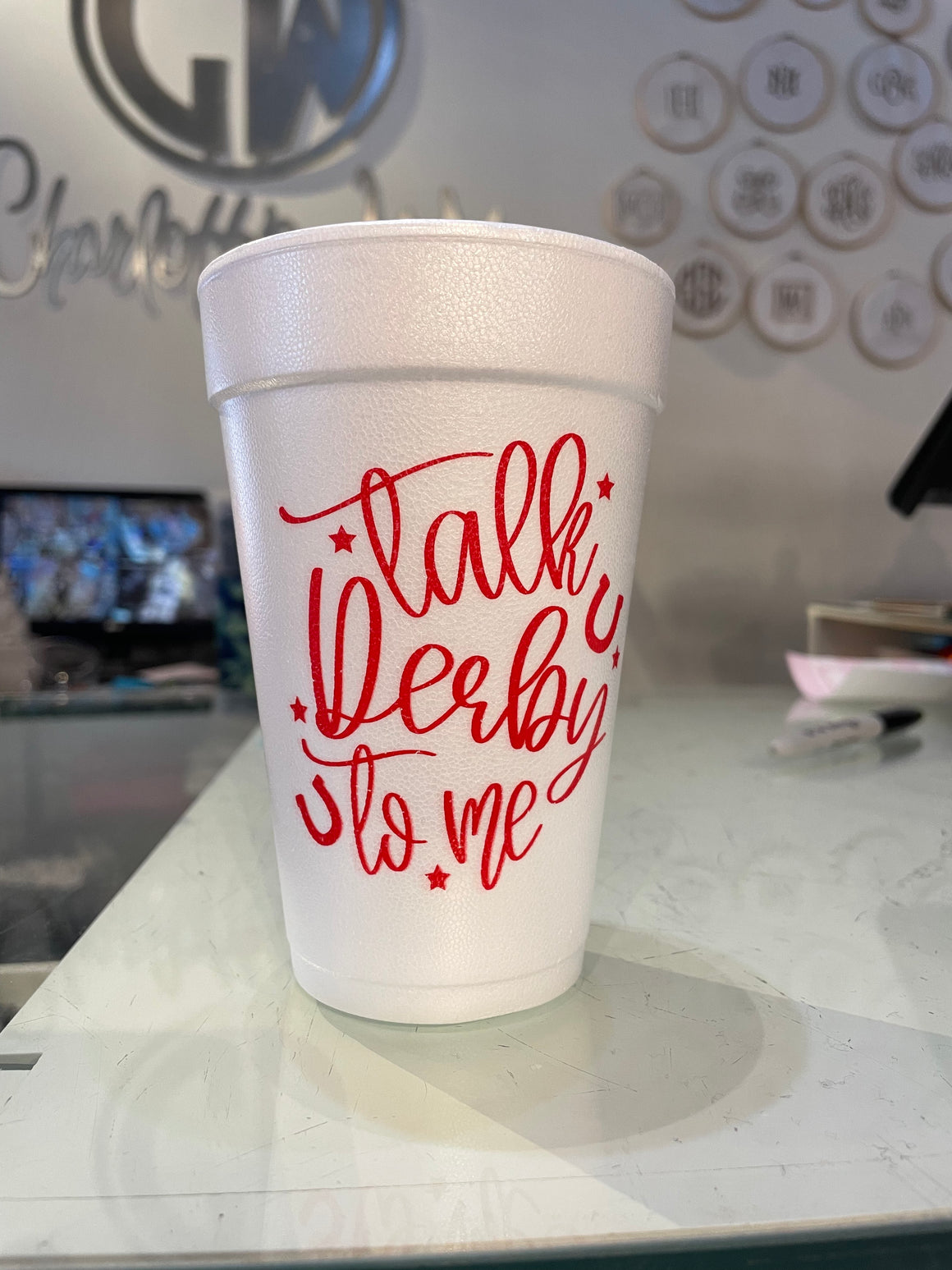 Sassy Cups | Talk Derby to Me Styrofoam Cups