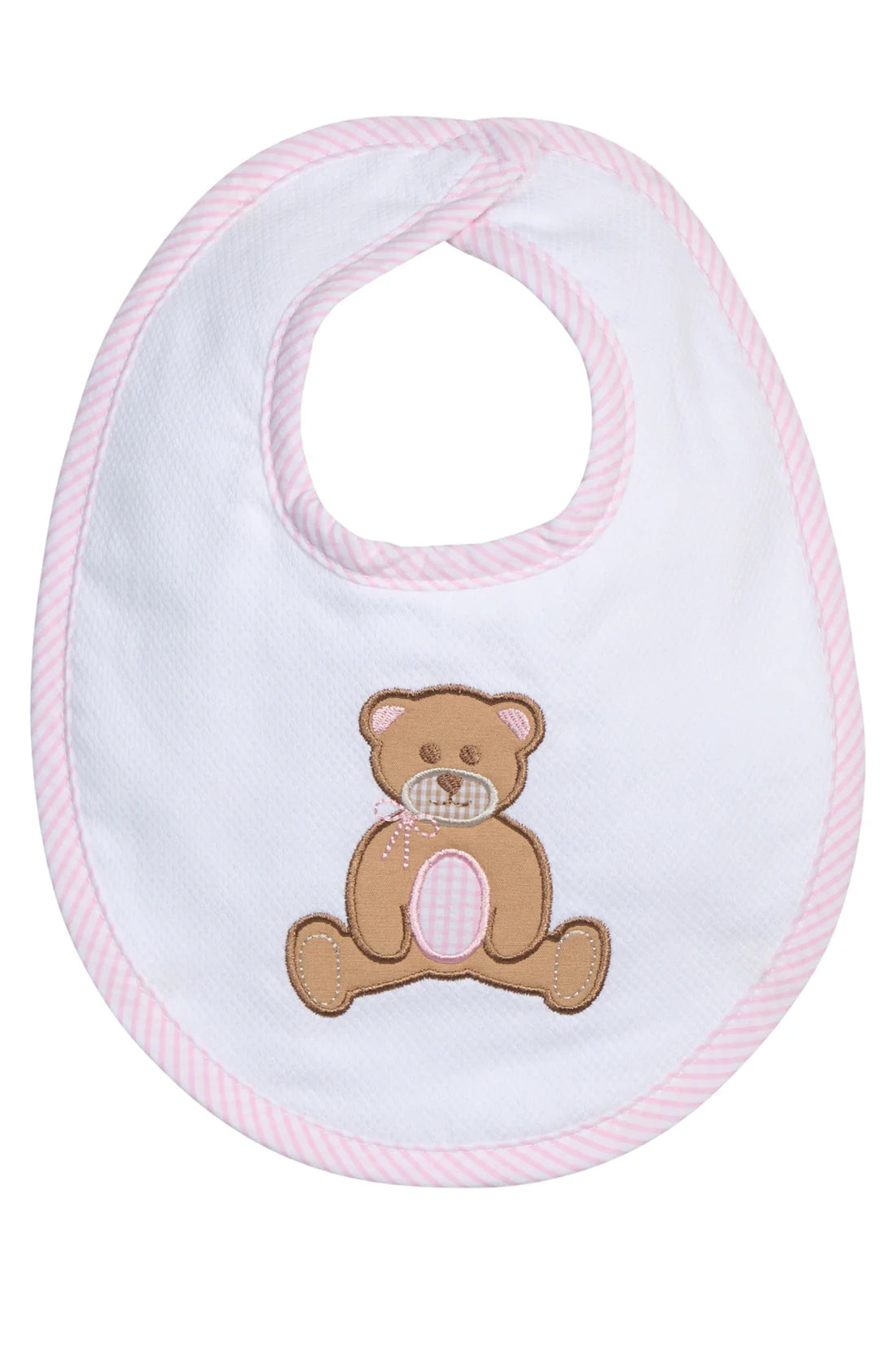 3 Marthas | Teddy Bear Applique Basic Bib Pink