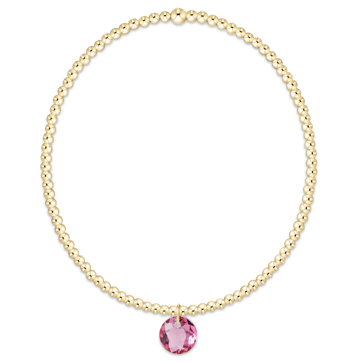 Classic Gold 2mm Bracelet - Reflection Small Charm