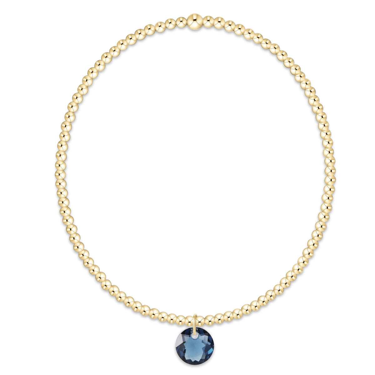 Classic Gold 3mm Bracelet - Reflection Small Charm
