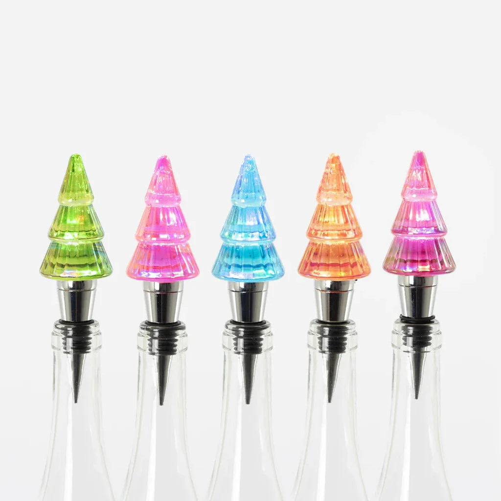 Lit Tree Shape Bottle Stopper, Assorted Colors