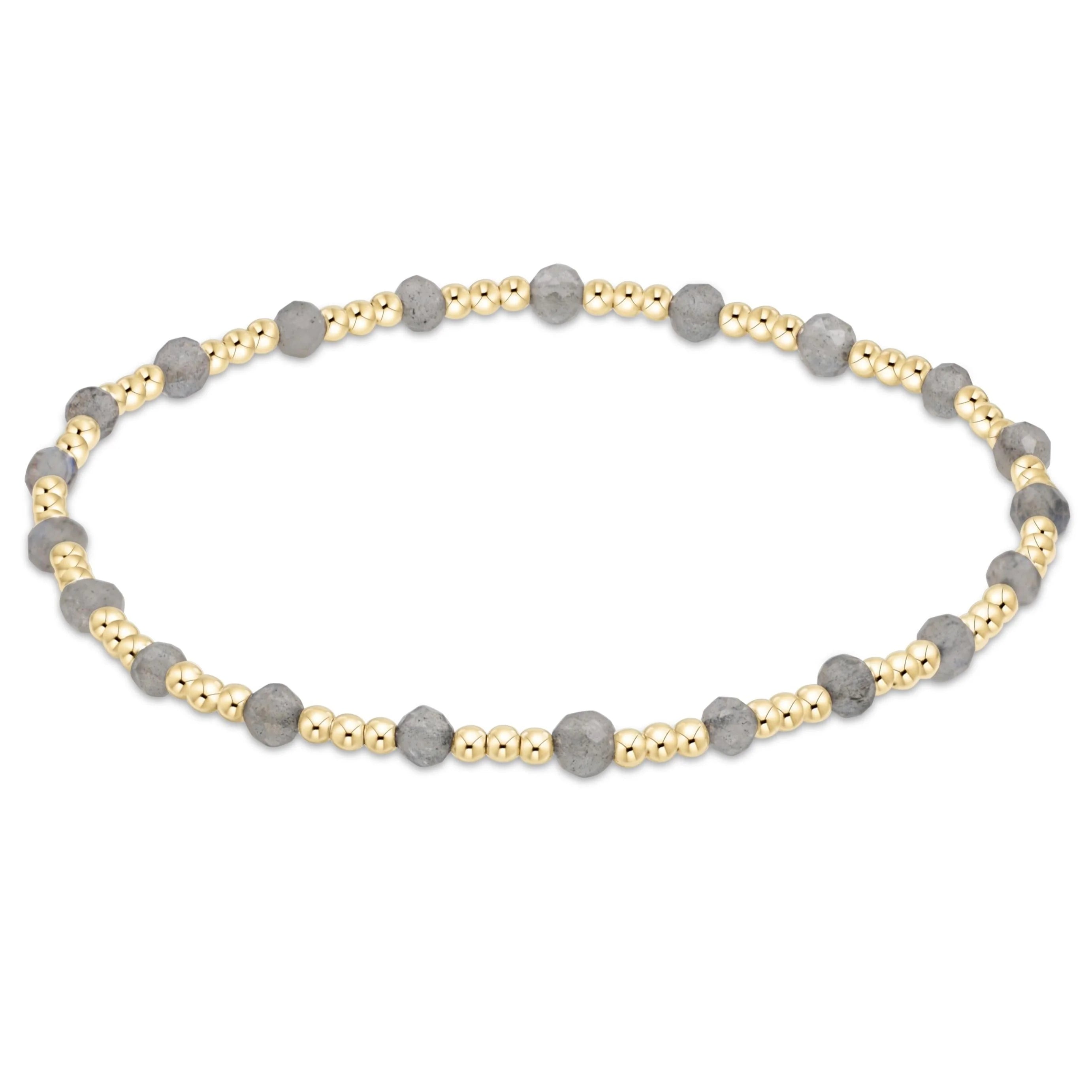 eNewton Extends | Gemstone Gold Sincerity Pattern 3mm Bead Bracelet