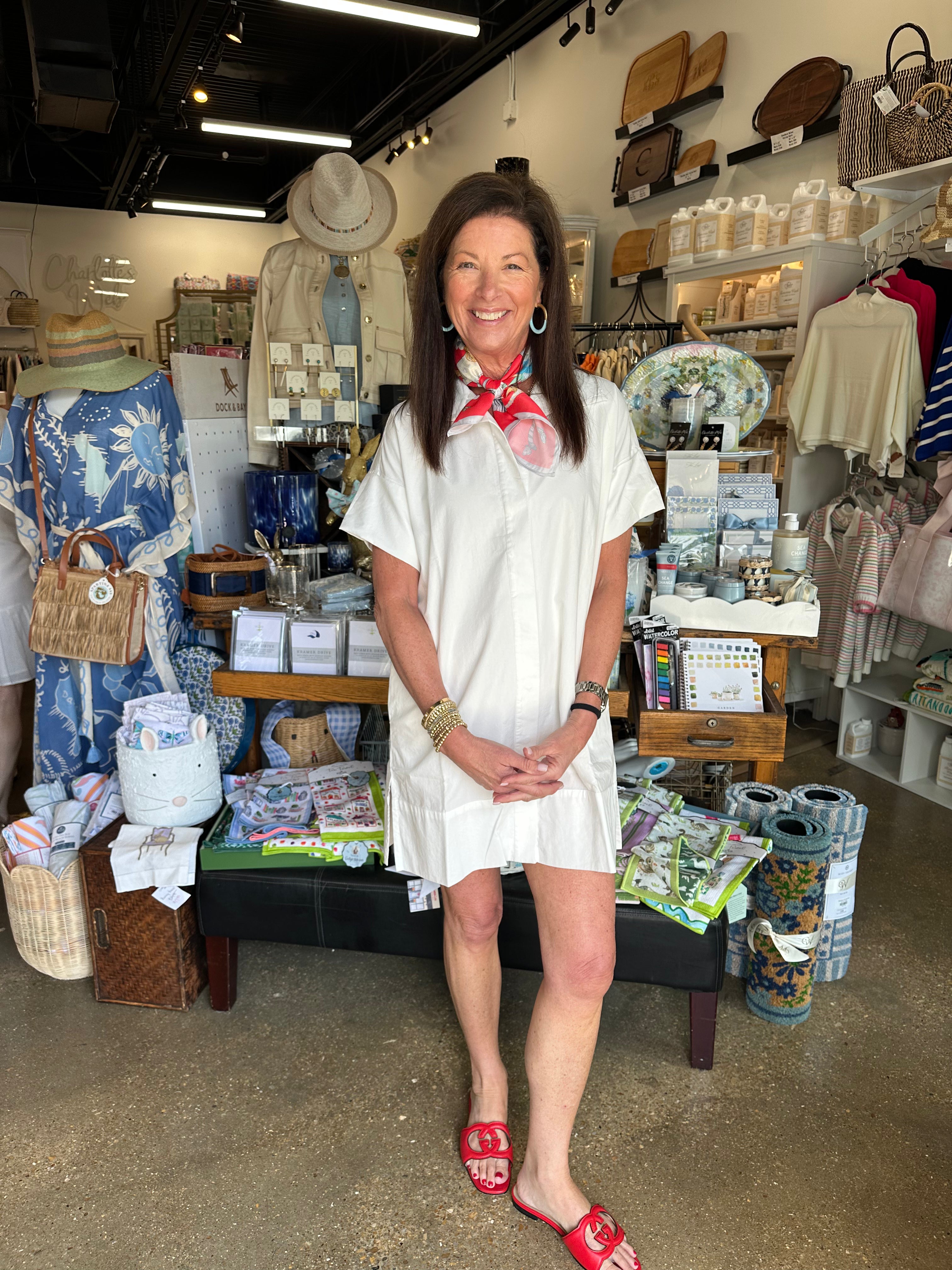 MERSEA | Wide Hem Shirt Dress - White Sail