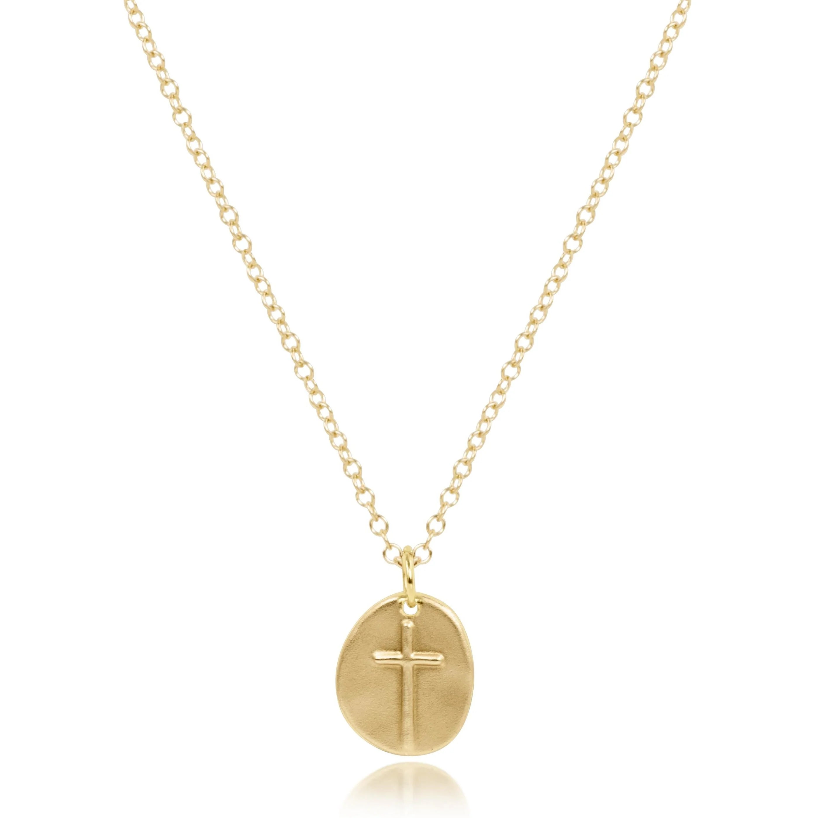 eNewton | 16" Gold Necklace - Inspire Small Gold Charm