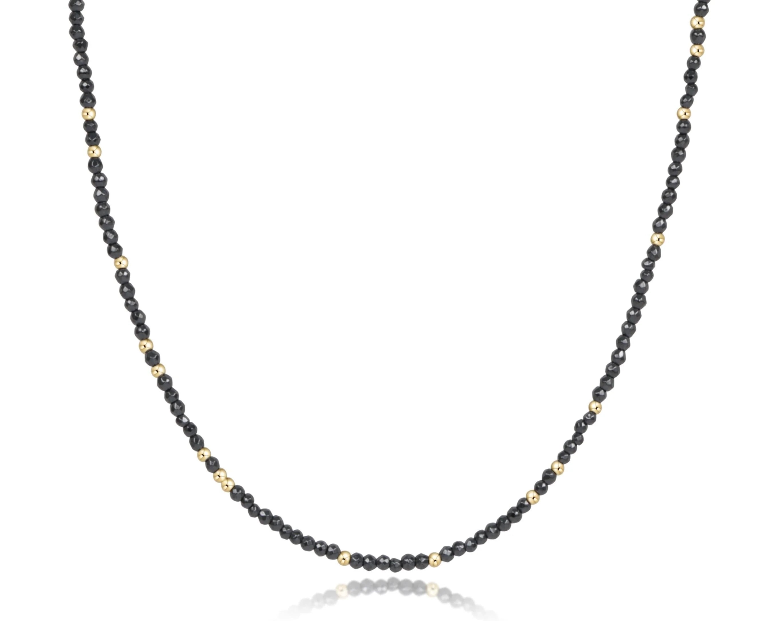 eNewton | 15” Hope Unwritten Gemstone Choker - Faceted Hematite