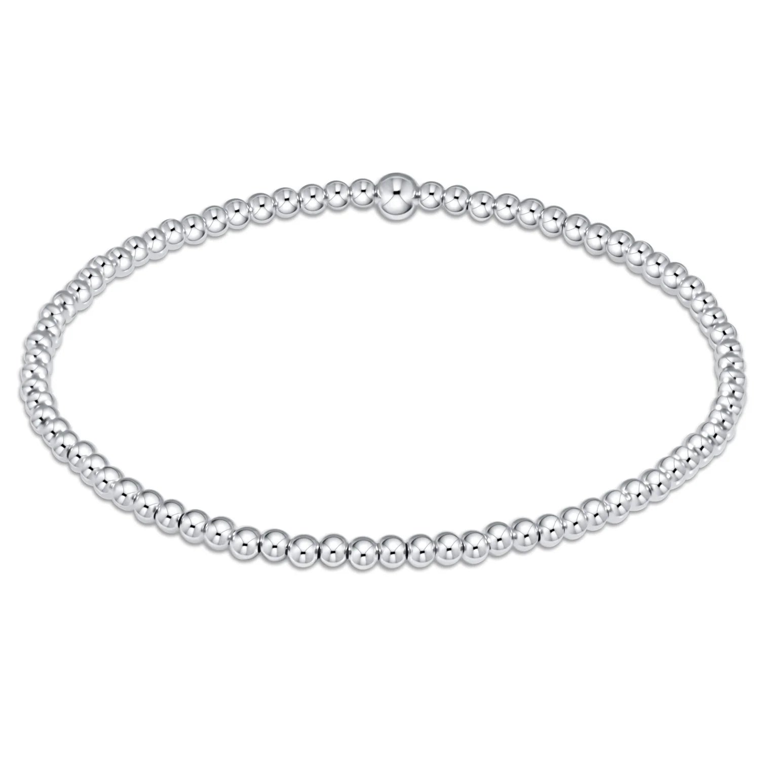 Extends Classic Sterling Bead Bracelets (2mm-5mm)