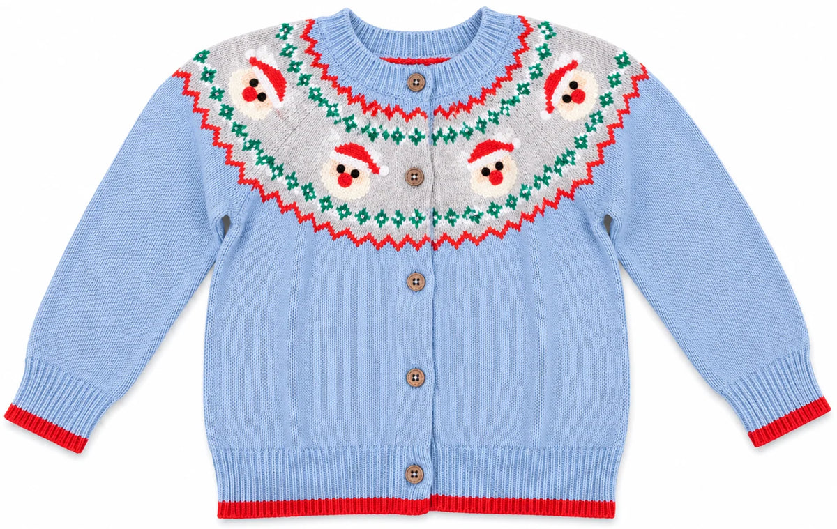 BLUE SANTA CARDIGAN