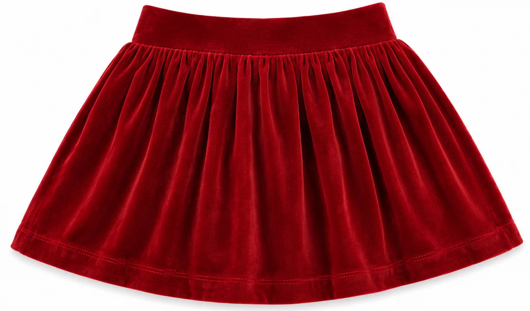 Sofie Red Velvet Skirt