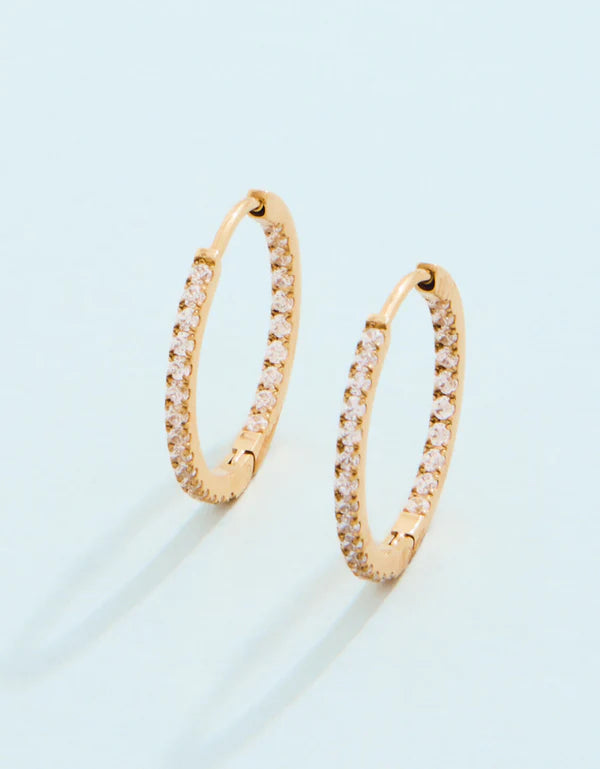 Spartina 449 | Sunrise Hoop Earrings 13mm Crystal