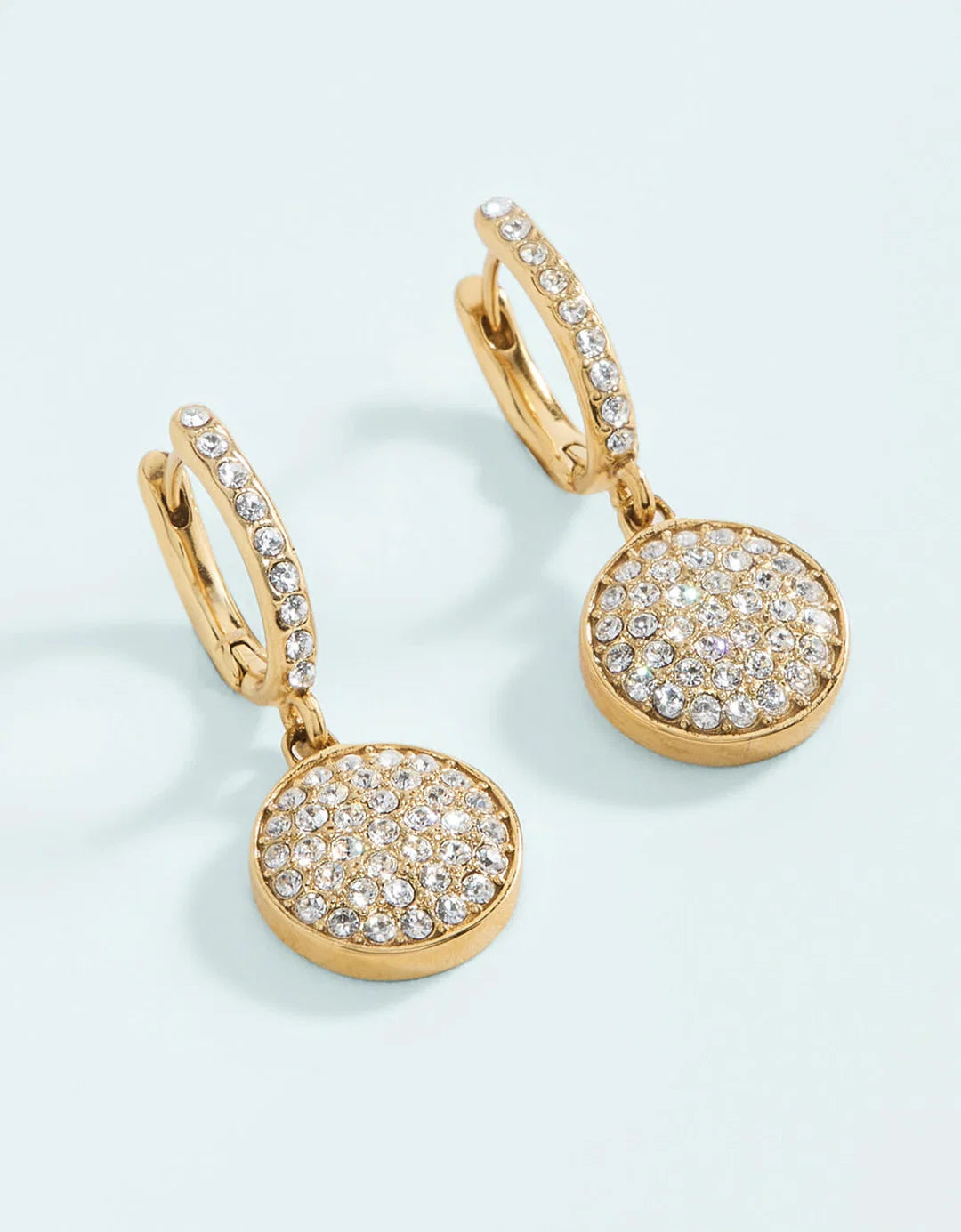 Drayton Earrings Crystal and Gold