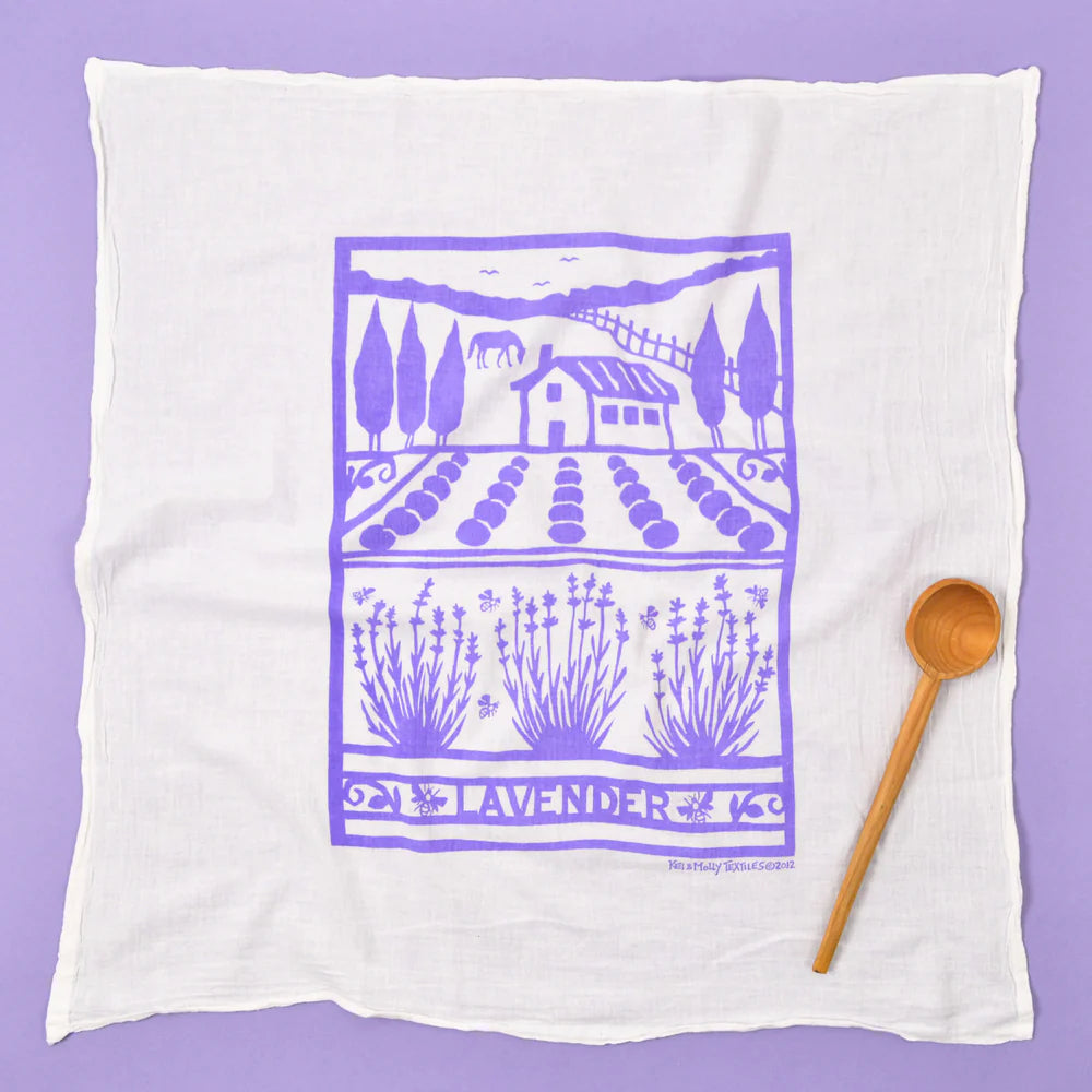 Kei & Molly || Flour Sack Towel - Lavender Farm