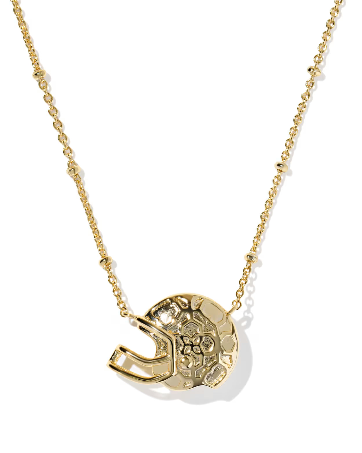Kendra Scott | Football Helmet Short Gold Pendant Mother of Pearl