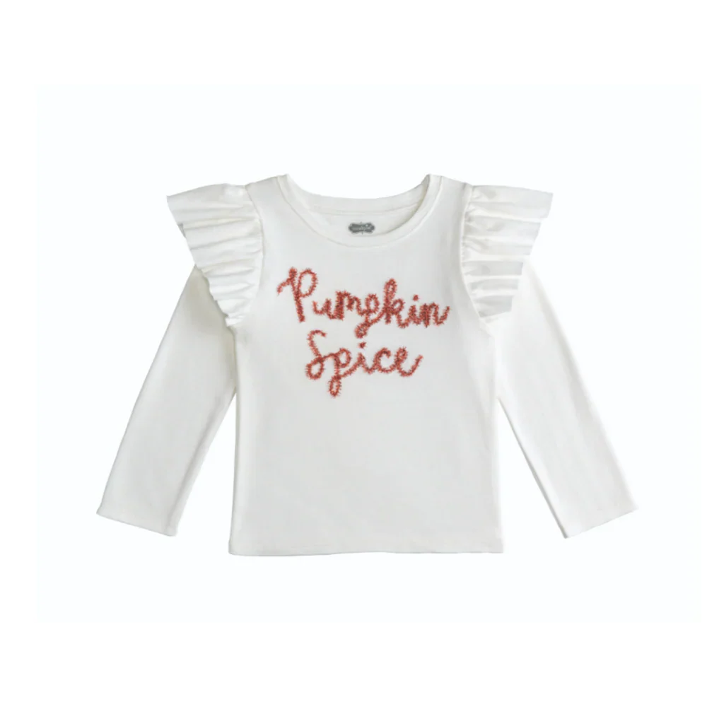 Mud Pie | Pumpkin Tinsel Long Sleeve Tops