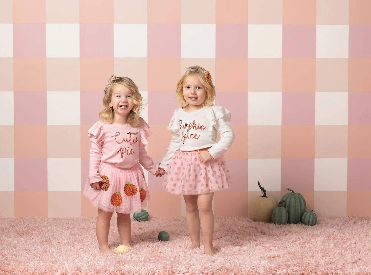 Mud Pie | Pumpkin Tinsel Long Sleeve Tops