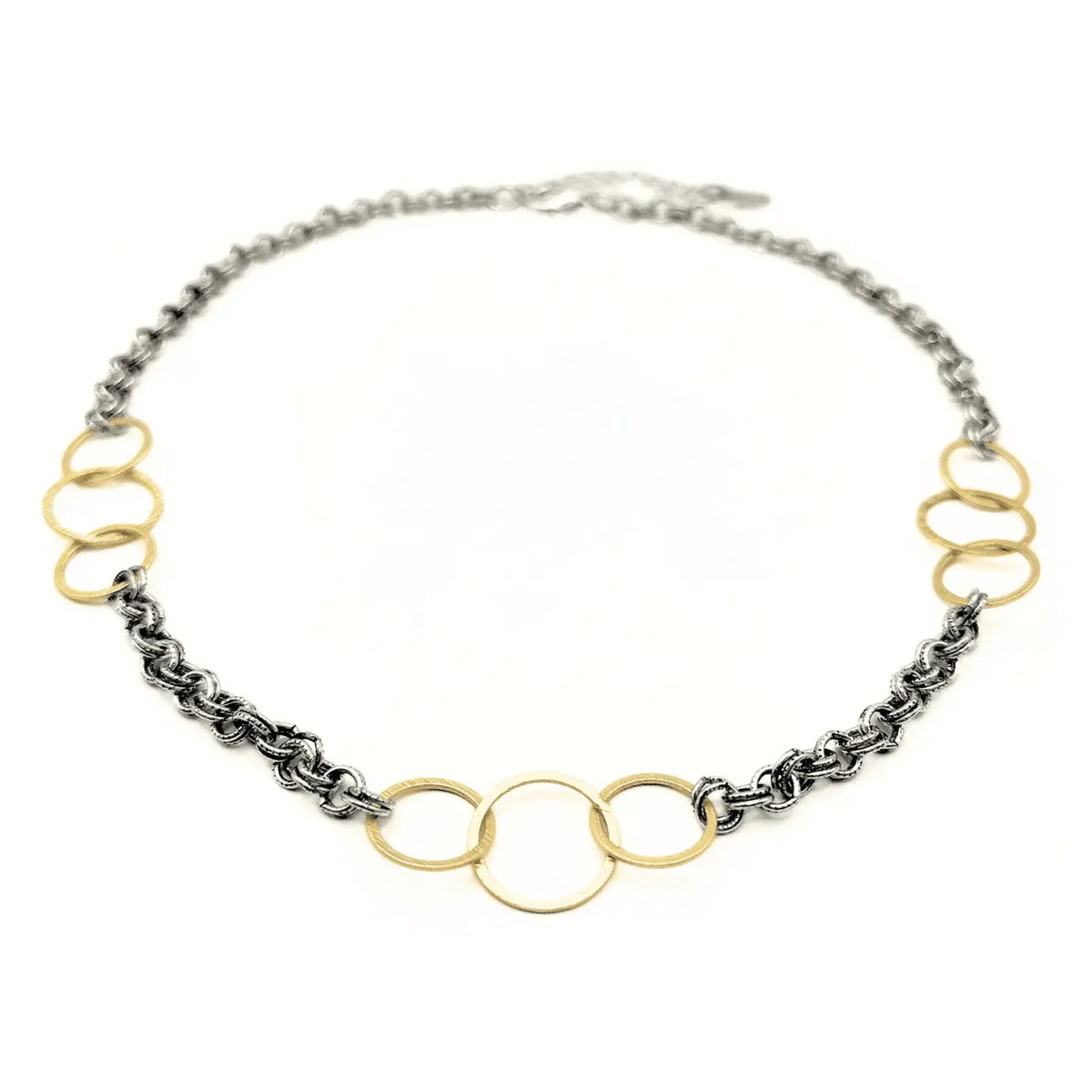 Allure Gold Trinity Mixed Metal Necklace