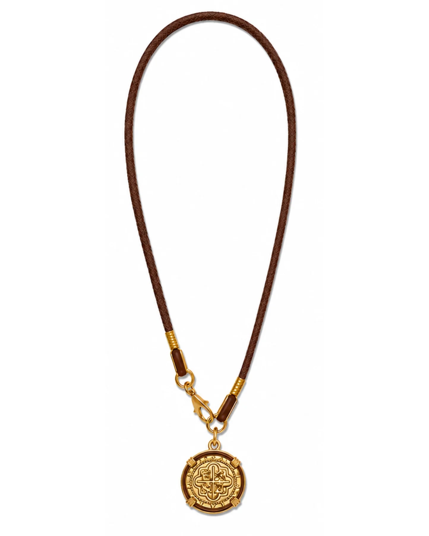 The Navigator Gold Coin Necklace on Cord