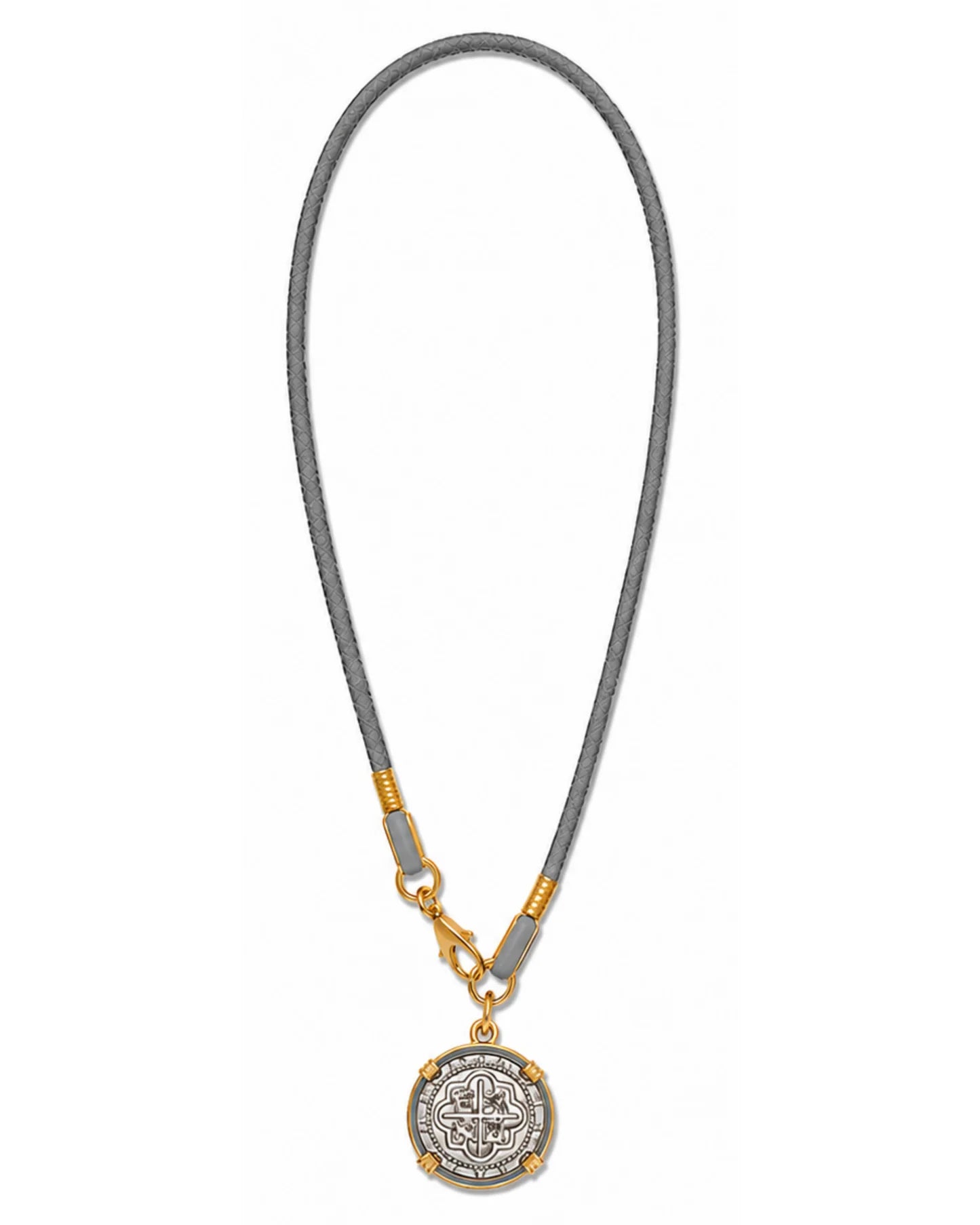 The Navigator Silver Coin Necklace on Cord