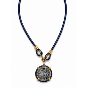 The Voyager Silver Coin Necklace on Cord