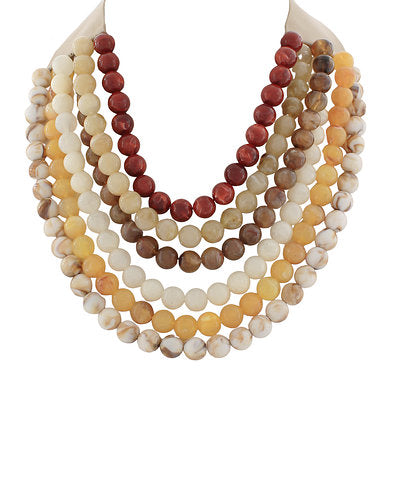 Layered Stone Bib Necklace
