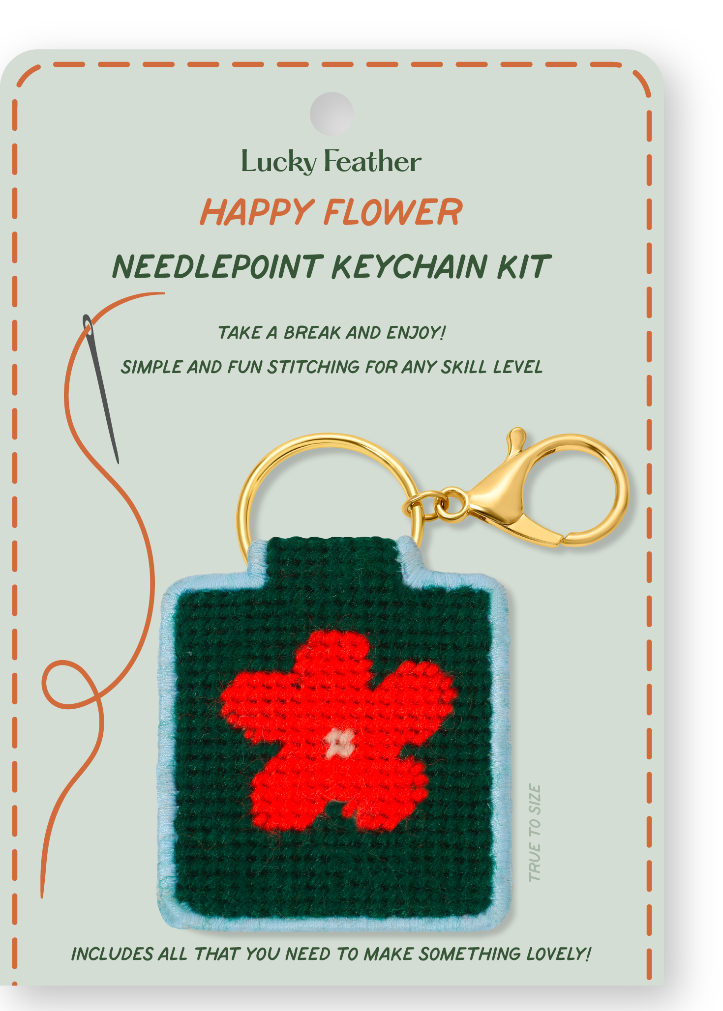 Needlepoint Keychain Kit