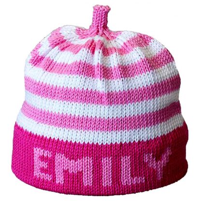 Personalized Baby Hand Knit Hat