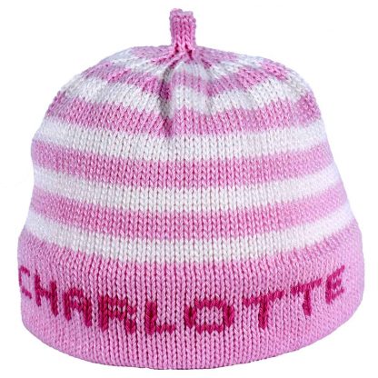 Personalized Baby Hand Knit Hat
