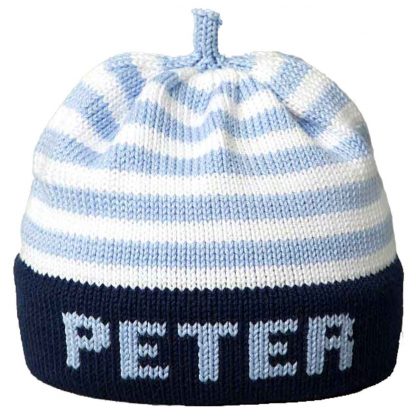 Personalized Baby Hand Knit Hat