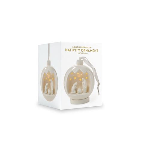Twos Company | Nativity Scene LED Ornament with Stand