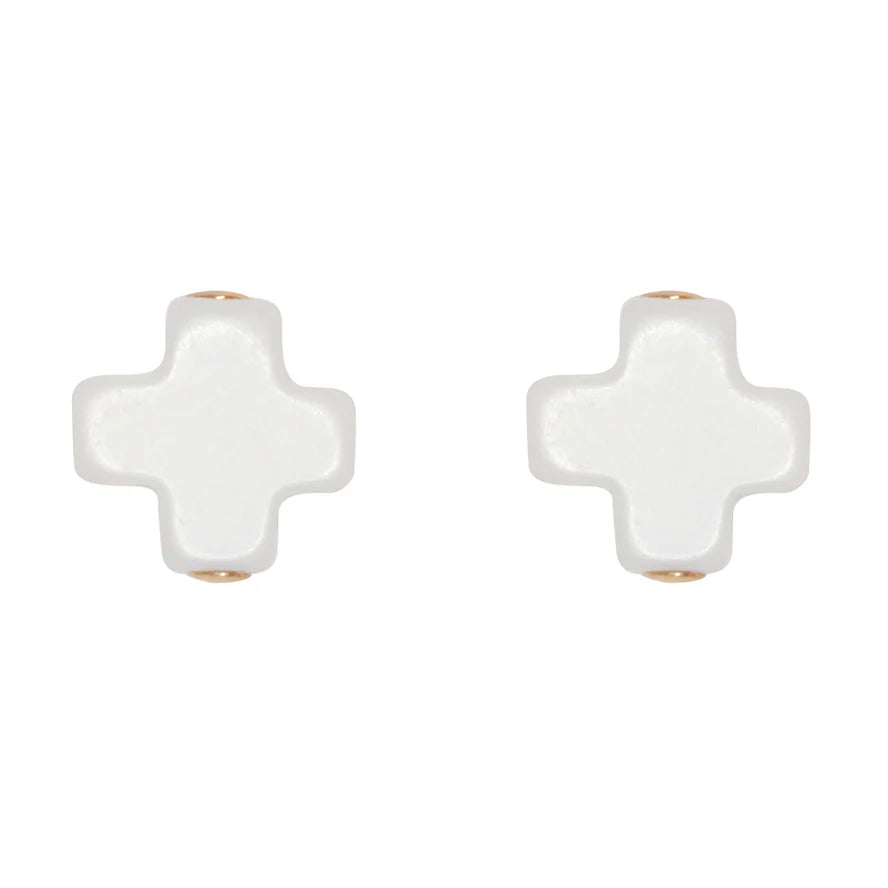 eNewton | Signature Cross Small Stud Earrings