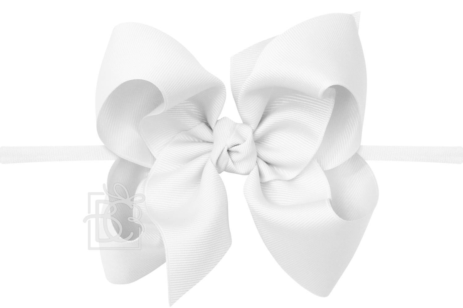 Pantyhose Headband with Classic Signature Grosgrain Bow - 3.5" Medium