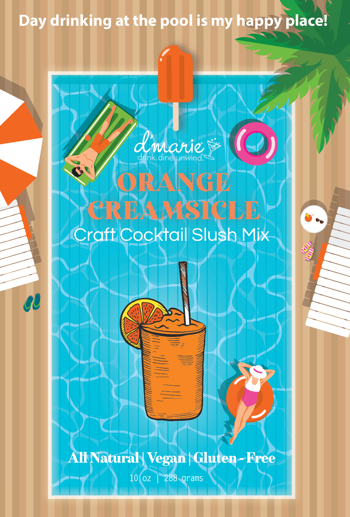 Orange Creamsicle Cocktail - Ready-To-Freeze Cocktail