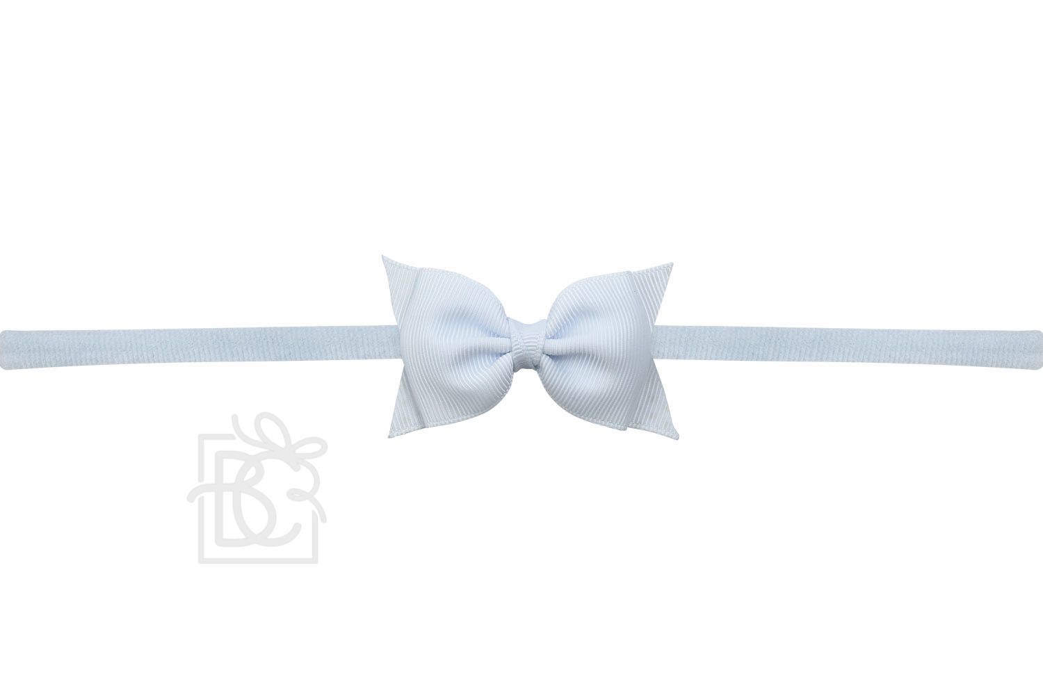 Pantyhose Headband with 2.5" Dainty Flat Grosgrain Bow